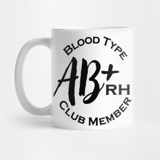 Blood type AB plus club member Mug